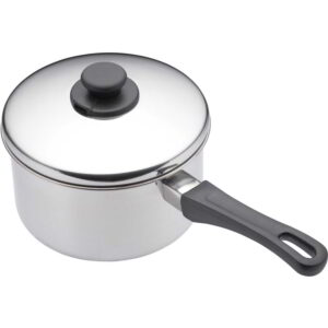 KitchenCraft Stainless Steel Extra Deep Saucepan and Lid 16cm