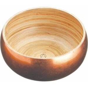 Artesà Copper Finish Bamboo Serving Bowl 17cm