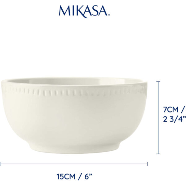 Mikasa Cranborne 4pc Stoneware Cereal Bowl Set 15cm