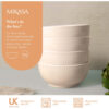 Mikasa Cranborne 4pc Stoneware Cereal Bowl Set 15cm