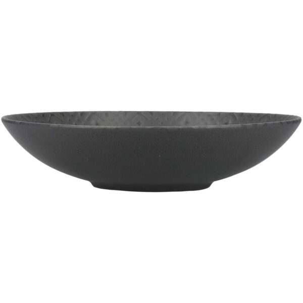 KitchenCraft Stoneware Coupe 22cm Bowl Set Set of 4 22x5cm Grey embossed