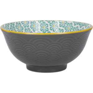 KitchenCraft Glazed Stoneware Bowl Set Set of 4 15.5x7.5cm Monochrome