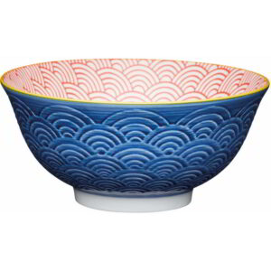 KitchenCraft Glazed Stoneware Bowl Blue Arc 15.5x7.5cm