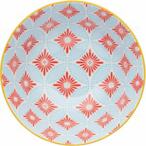 KitchenCraft Glazed Stoneware Bowl Blue Mosaic 15.5x7.5cm