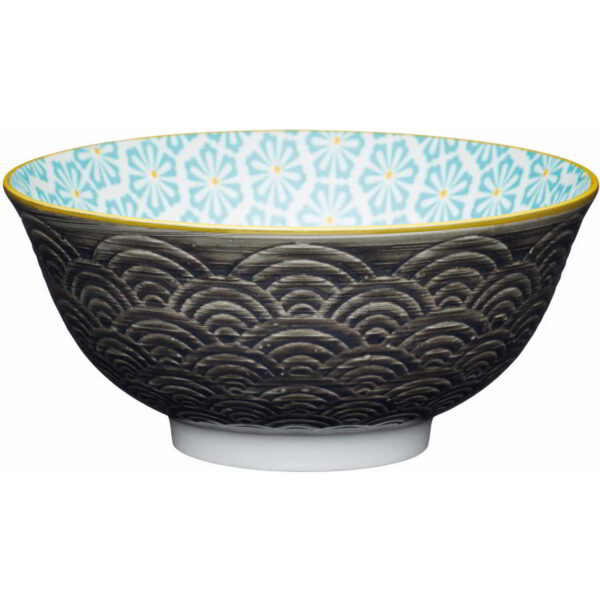KitchenCraft Glazed Stoneware Bowl Grey Arc 15.5x7.5cm