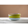 Mikasa Glazed Stoneware Coupe Bowl Geometric Line 21x5cm