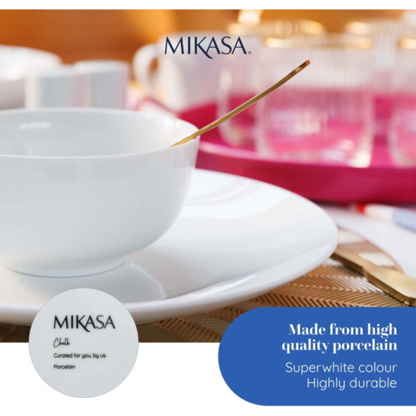 Mikasa Chalk 4pc Porcelain Cereal Bowl Set 14cm