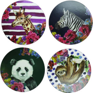 Mikasa Wild at Heart 4pc Coasters Assorted Designs
