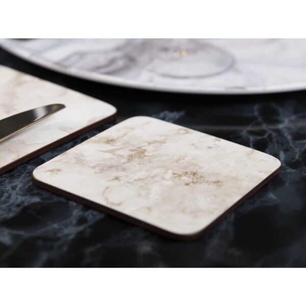 Creative Tops Marble Effect Set of 6 Coasters Grey Marble Effect 10.5cm