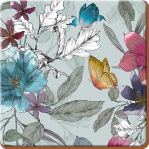 Creative Tops Butterfly Floral Pack Of 6 Premium Coasters 10.5cm