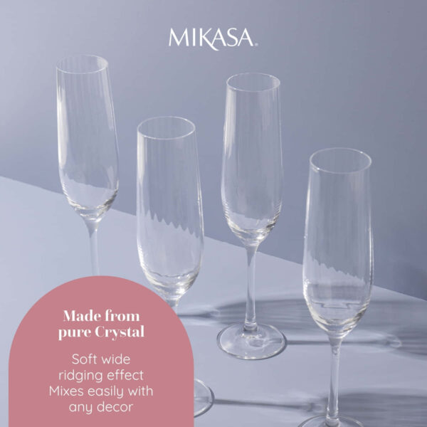 Mikasa Treviso 4pc Champagne Flutes 190ml