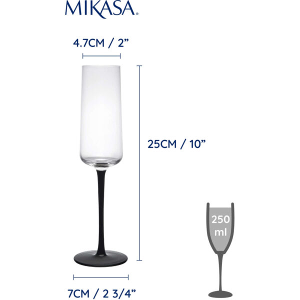 Mikasa Palermo 4pc Champagne Flutes 250ml