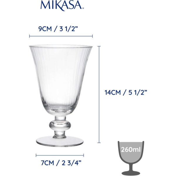 Mikasa Salerno 4pc Wine Glasses 260ml