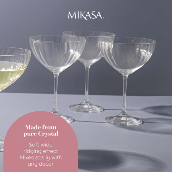 Mikasa Treviso 4pc Champagne Coupe Glasses 300ml