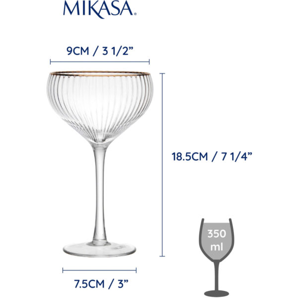 Klaasid 350ml 4tk 'sorrento champagne coupe' Mikasa