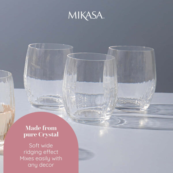 Mikasa Treviso 4pc Stemless Glasses 350ml