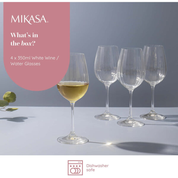 Mikasa Treviso 4pc White Wine Glasses 350ml