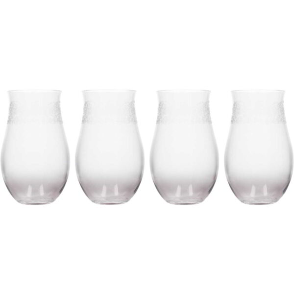 Katie Alice The Collection Set of 4 Etched Stemless Glasses
