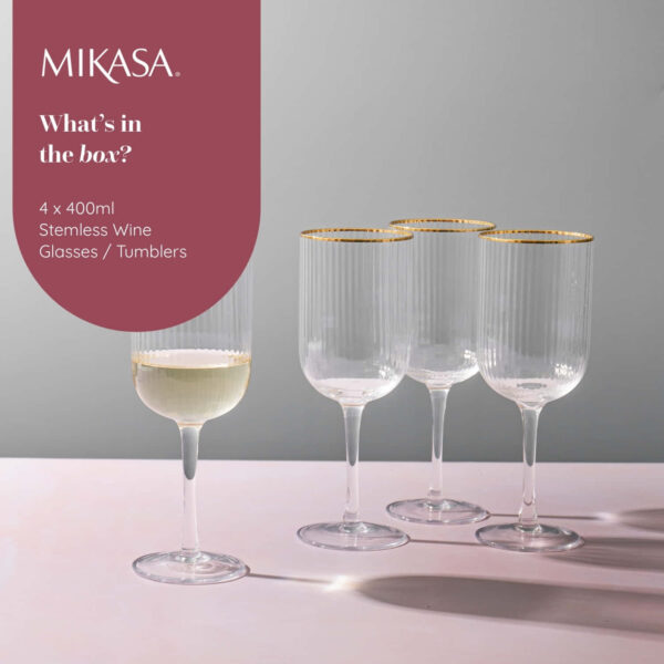 Mikasa Sorrento 4pc White Wine Glasses 400ml