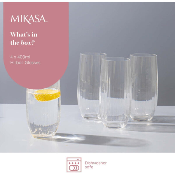 Mikasa Treviso 4pc Highball Glasses 400ml