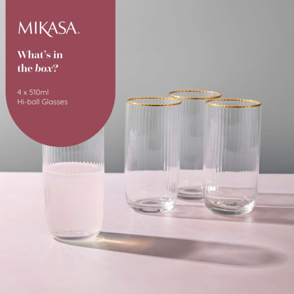 Mikasa Sorrento 4pc Highball Glasses 510ml
