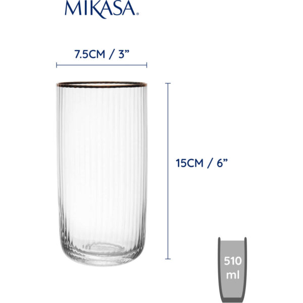Klaasid 510ml 4 tk 'sorrento higball' Mikasa