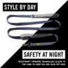 Koera jalutusrihm 1.83m M sinine topelt käepide 30cm pöörlev kinnitus NightSafe Built Pet