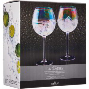 BarCraft Lustre Glassware Gin Glasses Set of Two 500ml