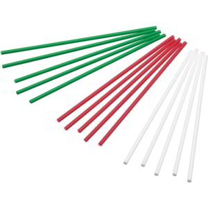 KitchenCraft Sweetly Does It 15cm Coloured Cake Pop Sticks - Multi Colour Pack Of 15