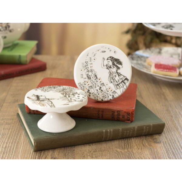 V&A Alice In Wonderland Set of 2 Mini Cake Pedestals 10cm