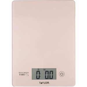Taylor Pro Touchless TARE Digital Dual Kitchen Scales 5Kg (11lbs / 5 litres) Rose Gold