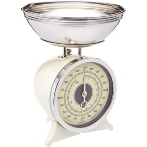 KitchenCraft Classic Collection 2kg Mechanical Kitchen Scale Cream Enamelled