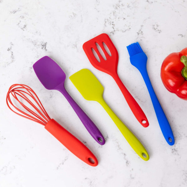 Colourworks Brights Silicone Five Piece Mini Kitchen Tool Kit