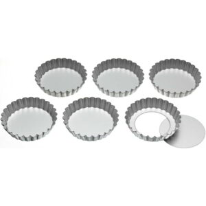 KitchenCraft Loose-Bottom Tart Tins 10cm Set of Six