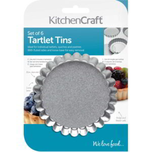 KitchenCraft Loose-Bottom Tart Tins 10cm Set of Six