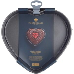 MasterClass Non-Stick Spring Form Quick Release Heart Shape Cake Tin 22.5x21.5x7.5cm