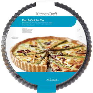 KitchenCraft Non-Stick Round Flan / Quiche Tin with Loose Base 24.5cm (9.5")