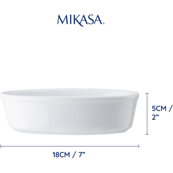 Koogivorm portselan 18cm ovaalne 'chalk' Mikasa