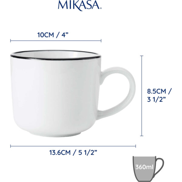 Kruus keraamika 360ml 4tk 'limestone' Mikasa