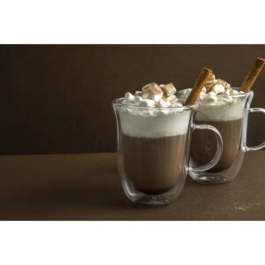 La Cafetière Glass 350ml Double Walled Hot Chocolate Jack Glasses