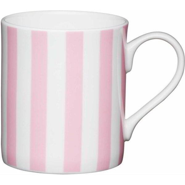 KitchenCraft Fine Bone China 250ml Mini Mug Pink Stripe