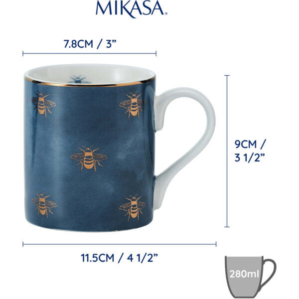Mikasa Fine China 280ml Straight Sided Mug Bees