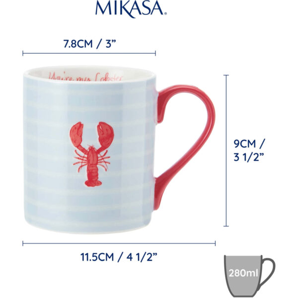 Mikasa Fine China 280ml Straight Sided Mug Lobster