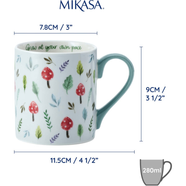 Mikasa Fine China 280ml Straight Sided Mug Mushroom
