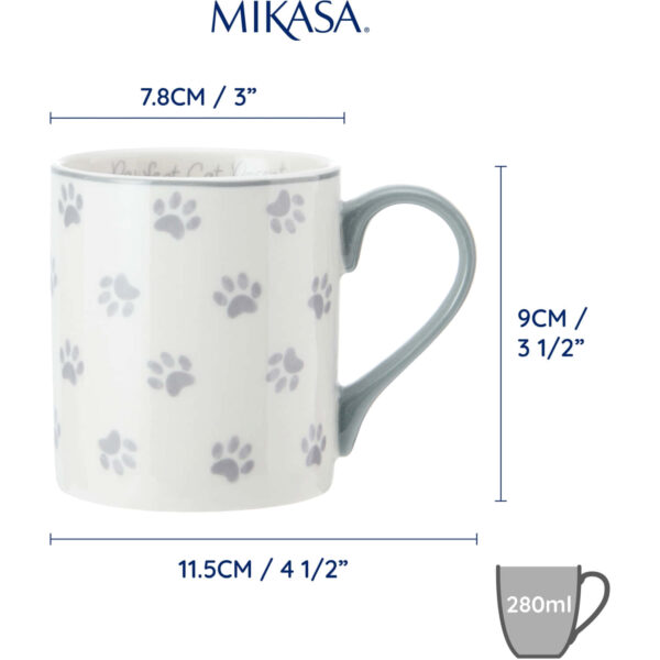 Mikasa Fine China 280ml Straight Sided Mug Paws
