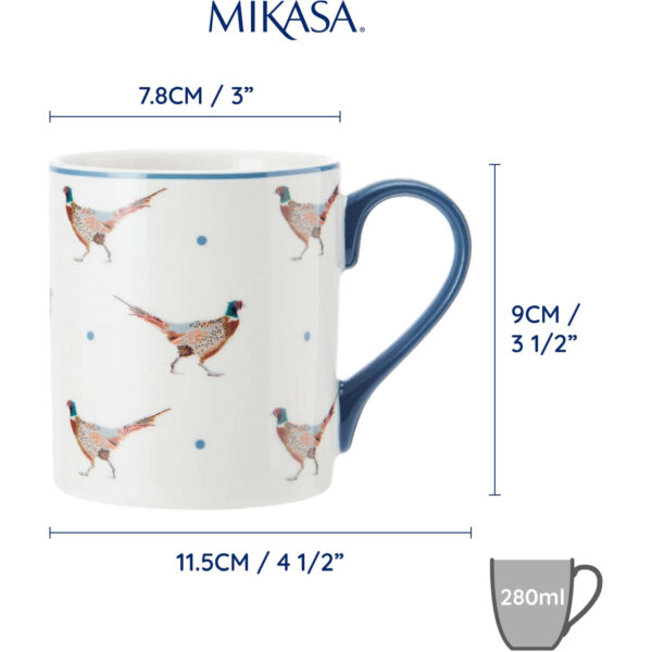 Mikasa Fine China 280ml Straight Sided Mug Pheasant