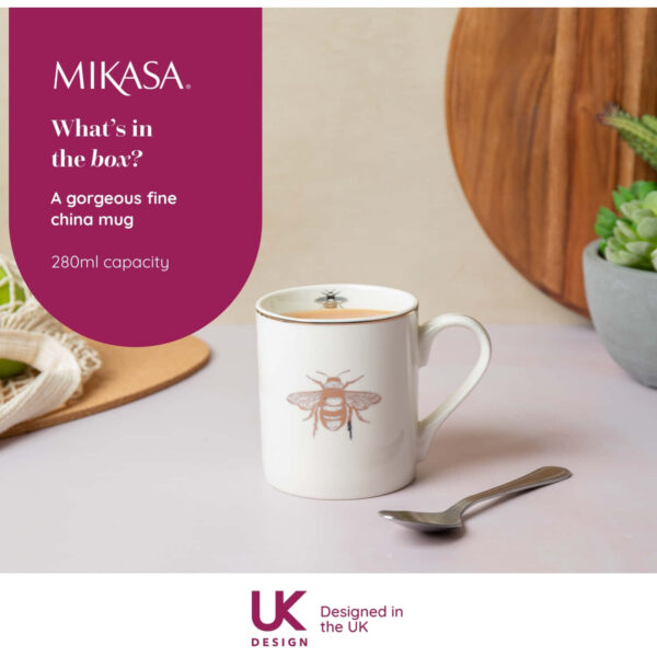 Mikasa Fine China 280ml Straight Sided Mug Queen Bee