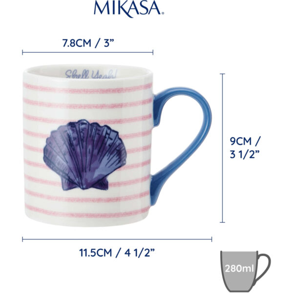 Mikasa Fine China 280ml Straight Sided Mug Shell