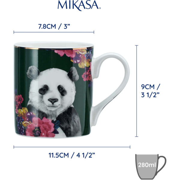 Kruus portselan 280ml 'wild at heart panda' Mikasa