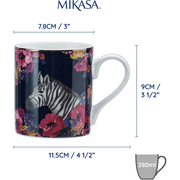Kruus portselan 280ml 'wild at heart zebra' Mikasa